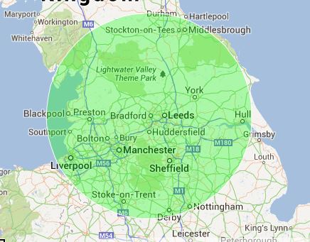 Our funeral service area includes Yorkshire and much of Lanacashire in England. For logistical reasons unfortunately we can't service areas too far from our base in West Yorkshire